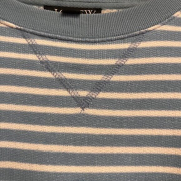 JCrew Crewneck Sweatshirt--Blue and White striped  Size XXS - Picture 3 of 6